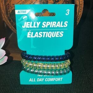 Jelly Spirals set of 3 No Snag All Day Comfort Hair Ties